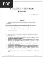 E-Procurement at Cathay Pacific E-Business: Anand Singh (PGP/19/004)