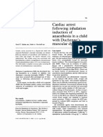 Cardiac Arrest Following Inhalation Induction of Anaesthesia in A Child With Duchenne's Muscular Dystrophy