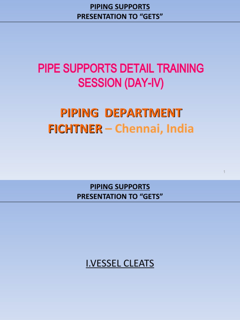 Piping Supports Training Session Guide | PDF | Cartesian Coordinate ...