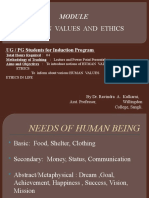 Human Values and Ethics: UG / PG Students For Induction Program