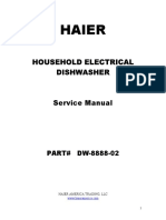 DW-8888-02 Haier Dishwasher ESD20 Series Service Manual PDF