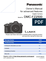 DMC-FZ2500: Owner's Manual For Advanced Features