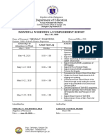 Department of Education: Individual Workweek Accomplishment Report