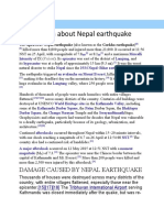 Information About Nepal Earthquake