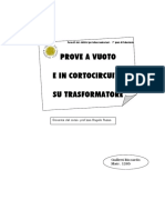 Prova Vuoto e Cortocircuito Trasformatore PDF