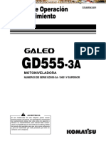 Manual Operacion Mantenimiento Motoniveladora gd555 3a Komatsu PDF