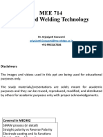 MEE 714 Advanced Welding Technology: Arjyajyoti - Goswami@me - Nitdgp.ac - in