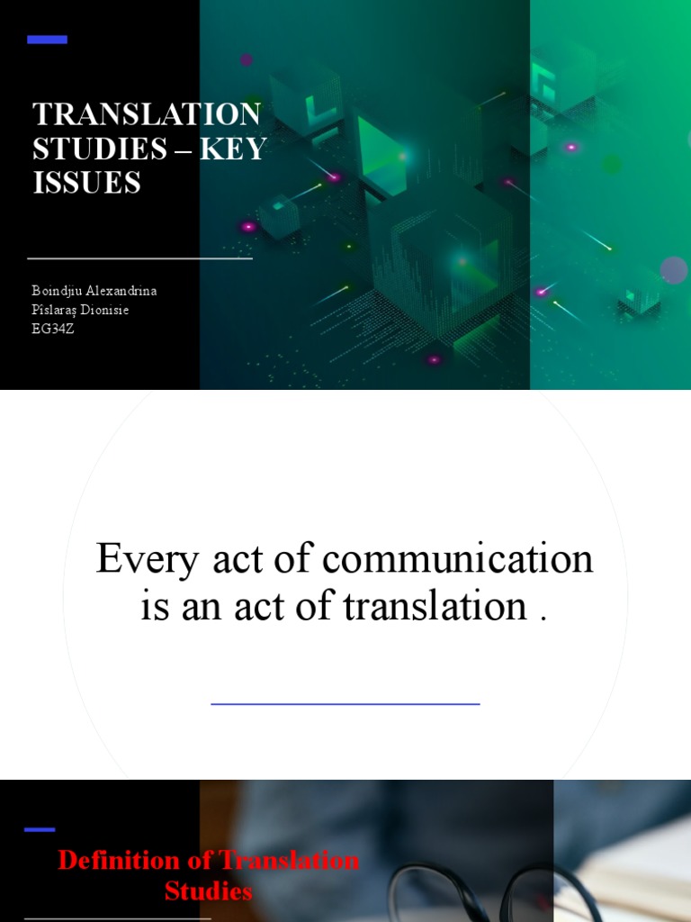 Key Issues in Translation Studies | PDF | Translations | Linguistics