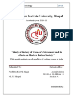National Law Institute University, Bhopal: "Study of History of Women's Movement and Its
