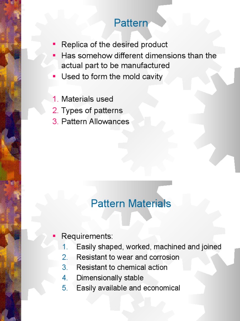 Pattern | PDF | Casting (Metalworking) | Freezing