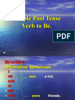 Simple Past Tense Verb To Be