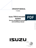 Isuzu TFR/S Immobilizer System: Workshop Manual