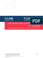 LME Group Fees and Charges 2020 July