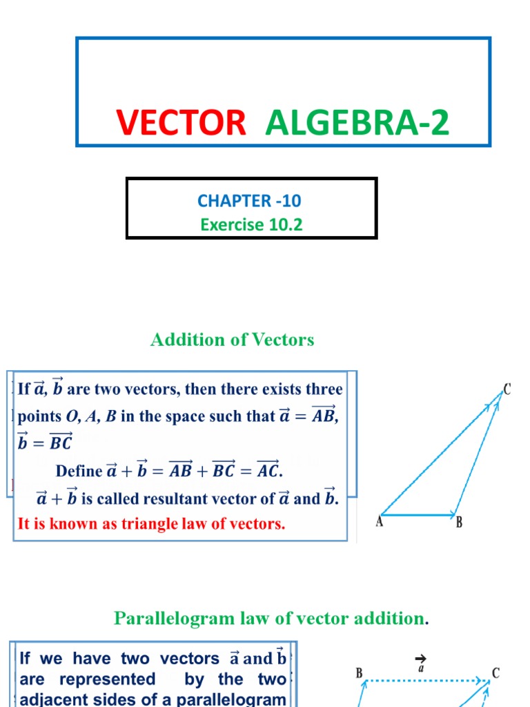 Vector Addition and Properties Explained | PDF