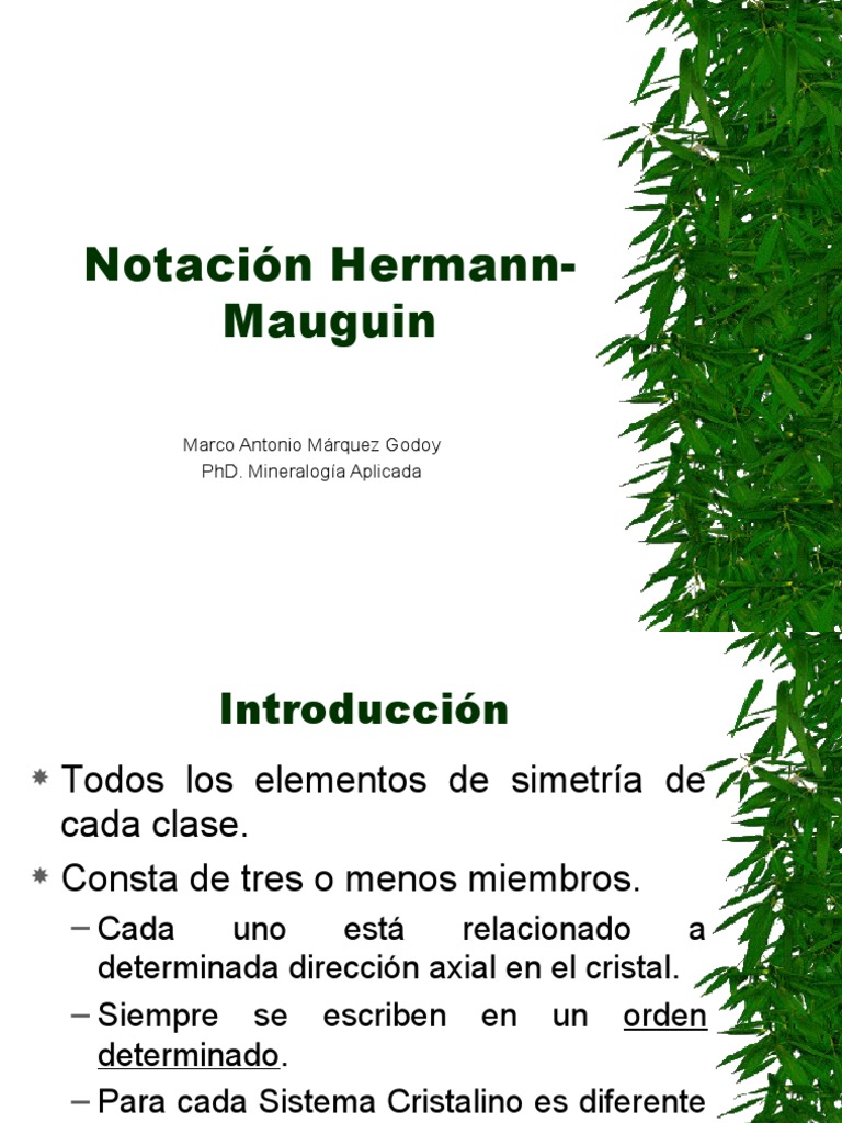 Clase 7. CristalografíaNotación HermannMauguin PDF Cristal