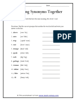 Pulling Synonyms Together: Name - Date