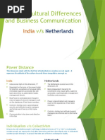 Cross Cultural Differences Between India and Netherlands