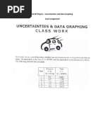 Uncertainties and Data Graphing - Assignment Excel Instructions