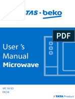User 'S Manual: Microwave