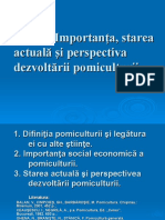 Importanţa, Starea Actuală Şi Perspectiva Dezvoltării Pomiculturii