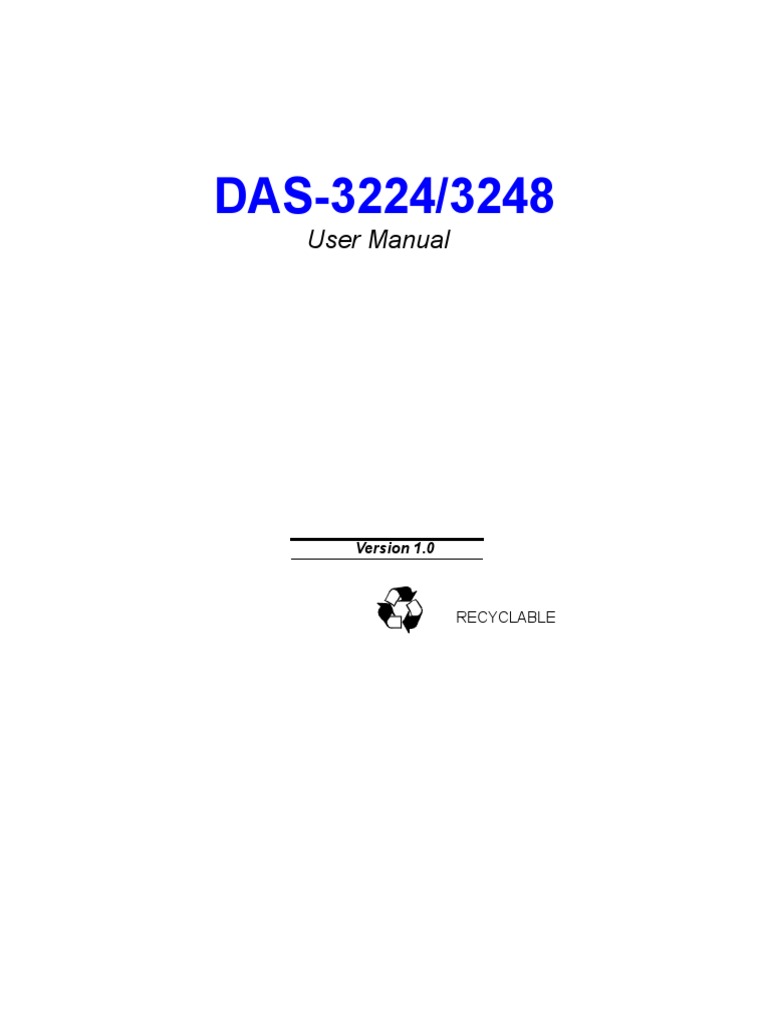 DAS-3224/3248 User Manual Guide | PDF | Booting | World Wide Web
