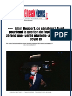 Alain Houpert, ce sénateur LR qui pourfend la gestion de l'épidémie et défend une «vérité plurielle»