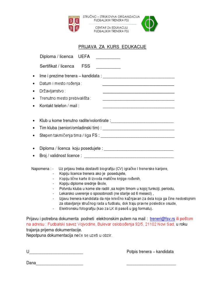 Prijava | PDF