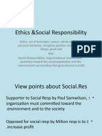 Ethics &social Responsibility
