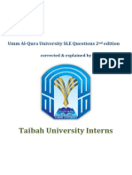 Taibah University Interns: Umm Al - Qura University SLE Questions 2 Edition