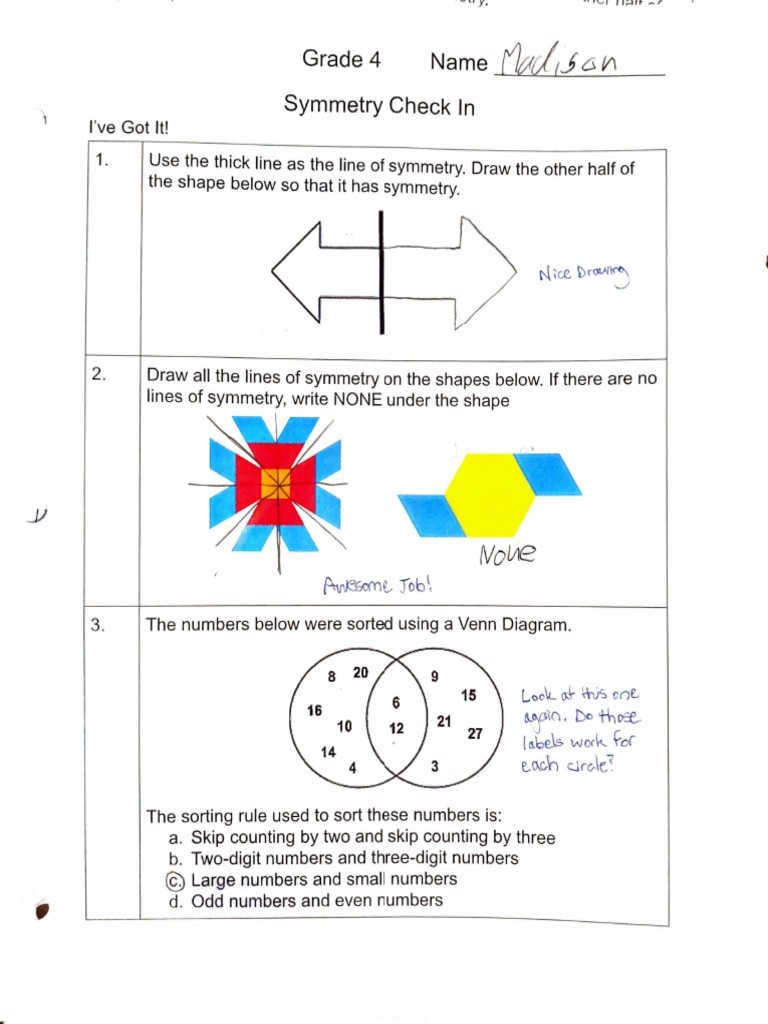 Marking Examples Check in 1 | PDF | Teaching Mathematics