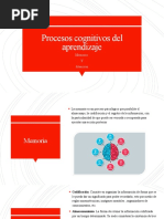 Procesos cognitivos del aprendizaje