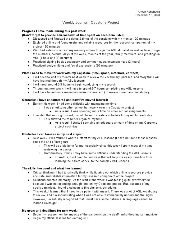 Journal 1 - Capstone Project | PDF | Hearing Loss | Cognition