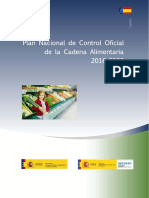 Plan Nacional de Control de La Cadena Alimentaria 2016-2020 España