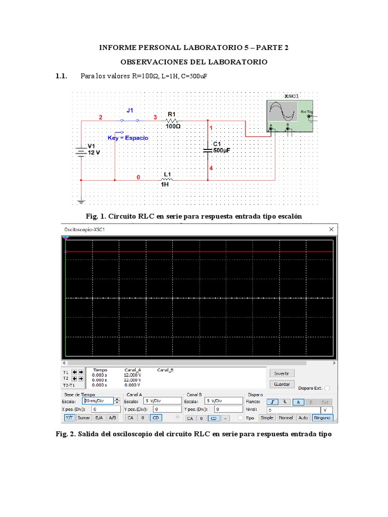 Ejemplos Circuito RLC Multisim | PDF