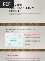 MNG 4105-Compensation & Benefits: ACADEMIC YEAR 2020/2021