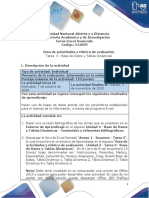 Guía de Actividades y Rúbrica de Evaluación - Unidad 2 - Tarea 3 - Base de Datos y Tablas Dinámicas PDF