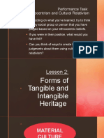 Forms of Tangible and Intangible Heritage