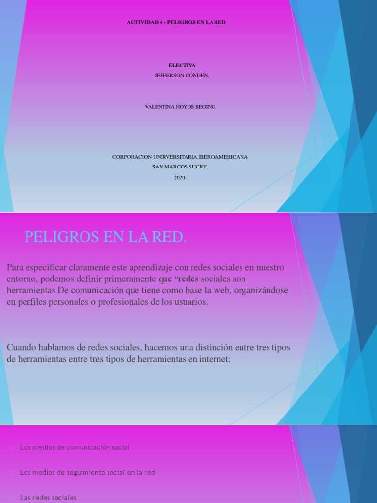 Actividad 4 - Peligros en La Red | PDF | Servicio de redes sociales ...