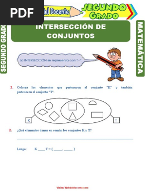 Ejercicio De Conjuntos Para Segundo Grado De Primaria Segundo Grado