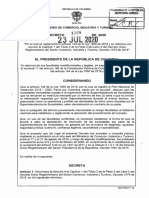 No Operatividad Decreto 1068 Del 23 de Julio de 2020 PDF