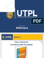 Normas de Citación y Referencia APA 7ma. Biblioteca UTPL 2020 PDF