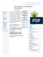 List of MPs Elected in The 2016 Ghanaian Parliamentary Election