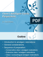 Class I Cavity Preparation for Amalgam Restorations
