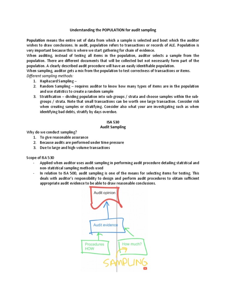 Audit Sampling and Population Analysis | PDF | Audit | Sampling ...