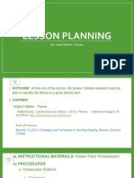 Lesson Planning: By: Angie Marie E. Ortega