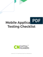 Mobile Application Testing Checklist