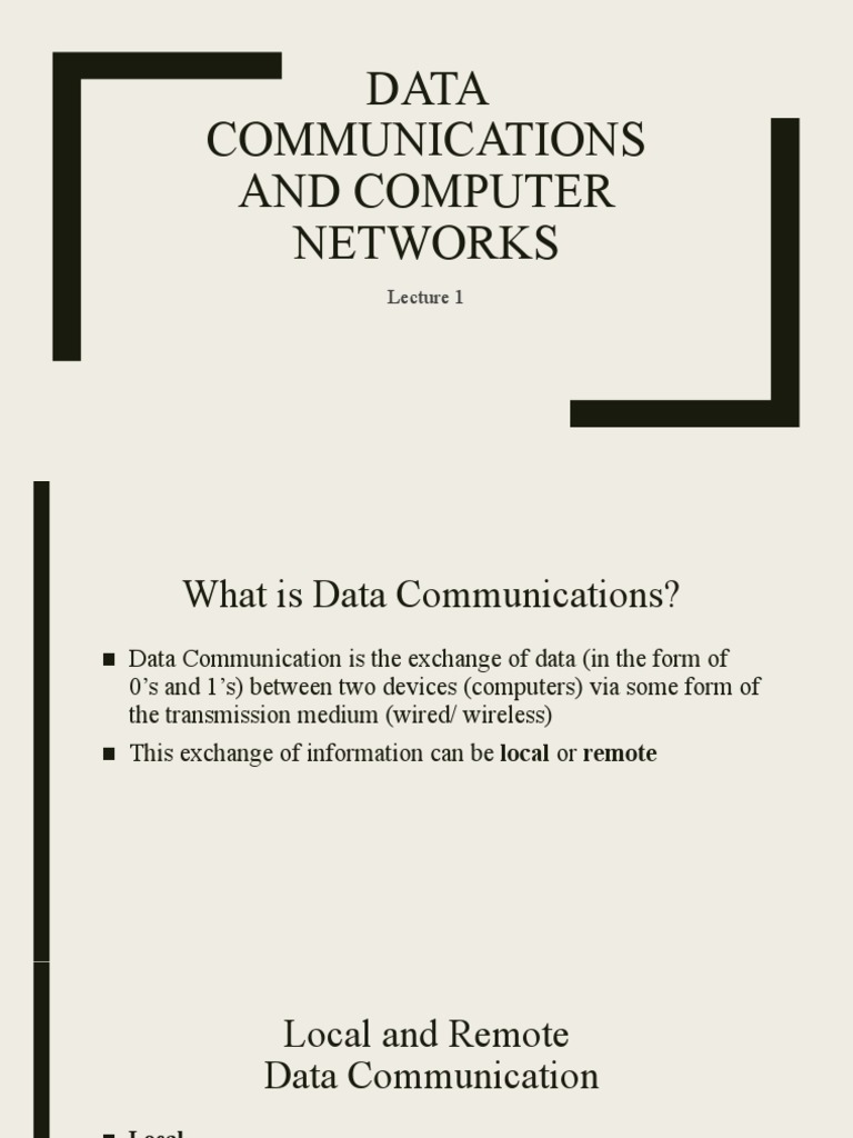 Data Communications and Computer Networks | PDF | Network Topology ...