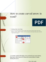 How to create curved arrow in word