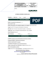 Evaluación pasantía Universidad Cundinamarca