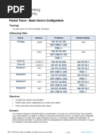 Basic Device Configuration Lab 10.4.3 | PDF | I Pv6 | Router (Computing)
